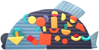 Spielwand "Fisch" Lachnitt-Design 